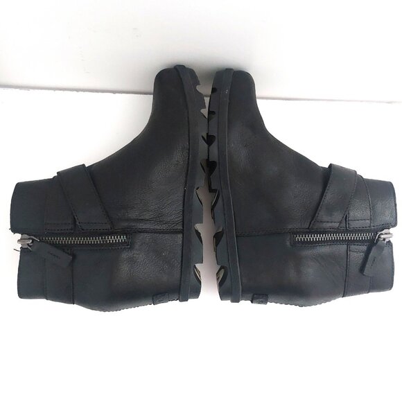 Sorel Black Waterproof Leather Boots 8.5 Joan of Arctic Wedge II Edgy Streetwear - Picture 10 of 15